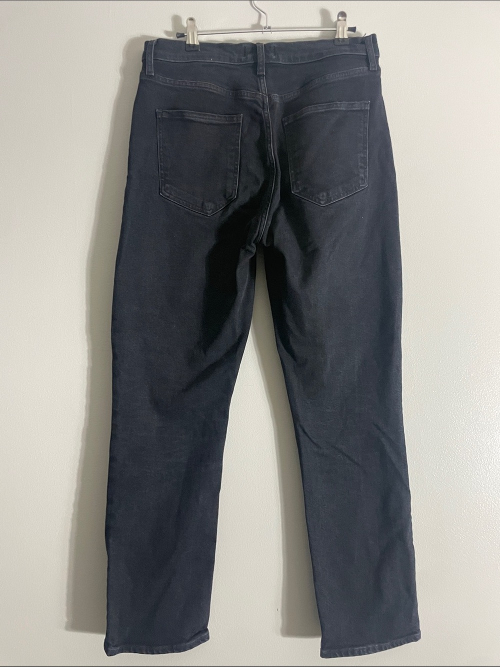 AGOLDE Women's Washed Black High Rise Straight Leg Button Fly Jeans - Picture 6 of 14